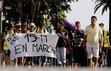 La marcha de los indignados hacia Madrid
