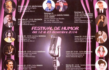 Festival del Humor en Villaverde del 12 al 23 de diciembre de 2014